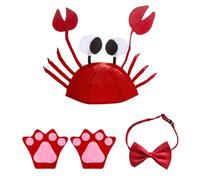 1 Set di Costumi di Granchio Rosso per Bambini, Costumi A Forma di Animale, Accessori per Feste E Balli, Regali Commemorativi per Le Vacanze.