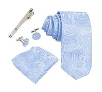 1 Set Di Cravatte Azzurre, Cravatta Da Lavoro Da Uomo, Cravatta Alla Moda, Cravatta Da Camicia, Cravatta Decorativa, Accessori Di Abbigliamento