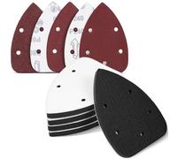 1 set di cuscinetti abrasivi triangolari per mouse, carta vetrata, fogli