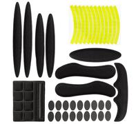 1 set di cuscinetti per casco, con 12 adesivi riflettenti, fodera per bicicletta, imbottitura in schiuma anticollisione, imbottitura per casco (nero)
