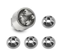 1 Set di dadi antifurto M8 a 4 fori, in acciaio inox, antifurto per tenda da tetto, portabici, impianto solare (4 dadi, 1 lucchetto) argento