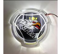 1 Set di decalcomanie con logo Griffin SUPER per auto camion Scania, emblema anteriore del camion con distintivo con strisce luminose LED bianche da 24V applicabili agli accessori illuminati per