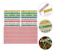 1 set di decalcomanie natalizie per decorazioni natalizie in paglia di caffè a