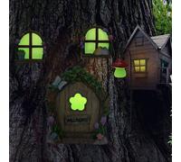 1 set di decorazioni natalizie per porte e finestre in resina per porte e