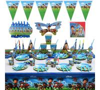 1 Set di decorazioni per feste di compleanno di Paw Patrol, forniture per feste di cani, palloncini, striscione, tovaglia, decorazione perfetta per feste, regalo sorpresa ideale per le feste dei fan B