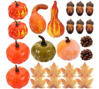 1 set di decorazioni per il Ringraziamento di Halloween, zucche artificiali,