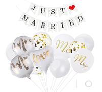 1 set di decorazioni per matrimoni, decorazioni per feste di nozze, palloncini con paillettes decorative, palloncini in alluminio a forma di cuore