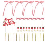 1 set di decorazioni per torta di fragole: grazioso topper per torta di