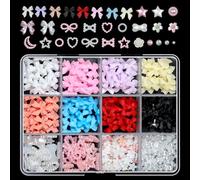 1 set di decorazioni per unghie a farfalla in resina, facili da usare, design da indossare tutti i giorni, per gli amanti dell'arte ed esperti di nail art, pietre e ciondoli