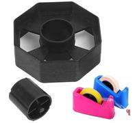 1 set di distributore di nastro core da 1 e 3 distributore di nastro Black Plastic Ruota di ricambio pezzi di ricambio per officine per negozi e distributore di nastro scolastico core da 3 pollici