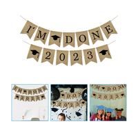 1 set di elementi di laurea stamina ho finito 2023 banner di laurea decorazione