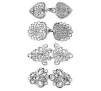 1 set di fermagli for cardigan vintage con spilla e spilla for camicetta con scialle for gioielli di moda da donna(Antique Silver 1)