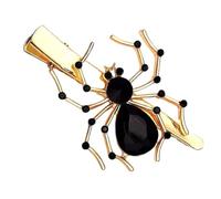 1 set di fermagli per capelli con ragni e teschio, per Halloween, alla moda, motivo horror, per donne e ragazze