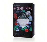 1 set di fiches da poker Texas Hold'em, fiches Iron Box, set da 21 punti, gioco da tavolo per il tempo libero Ferro