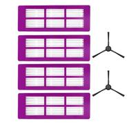 1 set di filtri a rete + spazzole laterali con filtro in plastica for EUREKA V15 Pro/EUREKA J15, Ultra J15, Ultra-WH, robot aspirapolvere