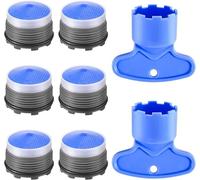 1 set di filtri per rubinetto, aeratori, chiavi per rubinetto da 16,5 mm, per bagno o cucina, limitatore per lavello da cucina, strumenti di rimozione con chiavi, strumento di rimozione aeratore per