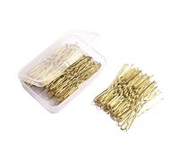 1 set di forcine alla moda stile semplice a forma di U 6 mm in metallo elastico multicolore accessori per San Valentino fermagli per donne oro/50 pezzi
