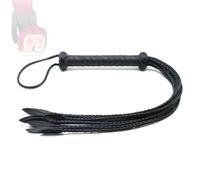 1 set di frusta in pelle fatta a mano con nappe