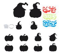 1 set di fulmine per la finestra di Halloween decorazioni di zucca luminosa