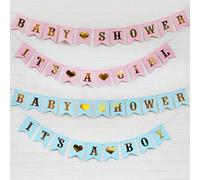 1 Set di ghirlande di lettere "È Una Bambina" per festa di nascita, battesimo o compleanno dei bambini, decorazione di festa BABY SHOWER ROSA,Ragazza rosa,BABY SHOWER BLU,RAGAZZO blu,Rosa è il baby sh