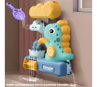 1 Set di giocattoli da bagno a forma di dinosauro carino con ventose rotanti,doccia a spruzzo, giochi d'acqua per la vasca da bagno per bambini e bambine, giocattoli interattivi per il momento del bag