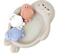 1 set di giocattoli da bagno per bambini simpatici a forma di animale a forma di anima set morbido impilabile di forti per bambini, sigillo per, sigillo