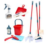 1 Set Di Giocattoli Per La Pulizia Per Realistico Kit Per La Pulizia Della Casa Con Scopa Paletta Raschietto Secchio E Altro Ancora - Divertenti Strumenti Per I Più Piccoli
