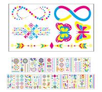 1 Set di Glow In The Dark Face Tatuaggi Rimovibili Body Temp Tatuaggi Sticker