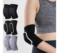 1 set di gomitiere, ginocchiere e polsiere elastiche, traspiranti e in schiuma spessa, adatte per pattinaggio a rotelle, hockey su ghiaccio, pallavolo e altri sport, che forniscono protezione dagli im