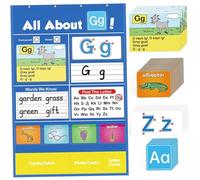 1 set di grafici tascabili per l'apprendimento dell'alfabeto grafici tascabili dell'alfabeto creativo strumento di riconosc