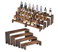 1 set di grandi espositori in legno a più livelli per eventi fornitori, stand per cupcake in legno impilabile, decorazione per fattoria in legno, set di espositori per tavoli da dessert, espositori