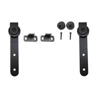 1 set di guide for porte da fienile, rulli di supporto for magazzino, guide scorrevoli, rotelle di scorrimento, ganci for pavimenti domestici, accessori for vedere il kit