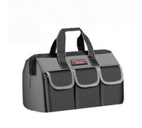 1 set di kit di attrezzi impermeabili e resistenti, con tasche multiple e borsa portautensili in tela di grande capacità - grigio, durevole per garage, officina o uso domestico Tagli Unica,Grigio Delu