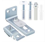 1 set di kit di riparazione per ferramenta per porte a soffietto - Include staffe superiori e inferiori, perni, ruota di guida per armadio scorrevole