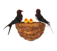 1 set di kit di rondine simulato di nido ornamenti di rondine