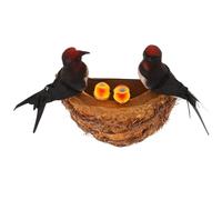 1 set di kit di rondine simulato di nido ornamenti di rondine