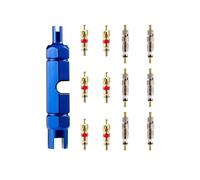 1 set di kit for valvola centrale for bici - Strumento for la rimozione dei cappucci delle valvole in lega - Riparazione delle valvole for pneumatici tubeless e biciclette da strada(Type 5)