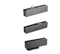 1 set di kit montaggio superiore for chiudiporta a molla da pavimento senza scavo for vetro singolo, oro rosa e nero opaco(Titanium Black-C)