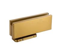 1 set di kit montaggio superiore for chiudiporta a molla da pavimento senza scavo for vetro singolo, oro rosa e nero opaco(Titanium Gold-A)