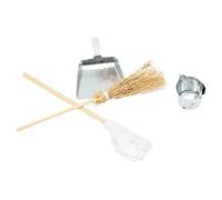 1 set di kit per la pulizia della casa delle bambole, mocio, paletta, mini secchio, scopa, strumenti