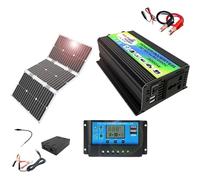 1 set di kit solare off-grid da 3000 W con pannello mono da 60 W, regolatore di carica da 30 A, doppie porte e display LED for camper/casa/esterno(220V)