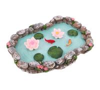 1 set di laghetto e pesci per casa delle bambole, ornamenti in miniatura per