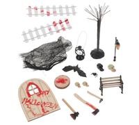 1 set di layout di scena in miniatura di Halloween Prop in miniatura ornamento