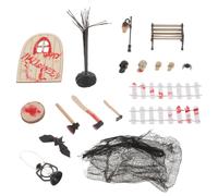 1 set di layout di scena in miniatura di Halloween Prop in miniatura ornamento