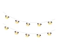 1 Set di luci a led in plastica a forma di panda con luci a stringa a led