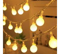 1 set di luci a stringa a forma di globo alimentate a batteria, 1,5m/10 luci, 3 metri/20 luci, 6m/40 luci, luce bianca calda, crea un'atmosfera da sogno, adatto per feste, matrimoni, campeggio, vacanz