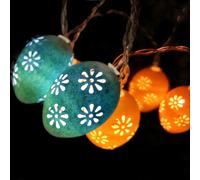 1 set di luci a stringa LED pasquali Stringhe di lampade a guscio d'uovo cavo
