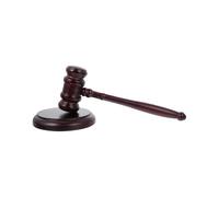 1 set di martelletto da giudice in legno con base, semplice e resistente, giocattolo da gioco di ruolo