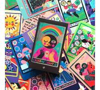 1 set di mazzo di carte Rainbow composto da 78 carte Carta tessile