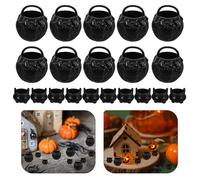 1 set di mini calderoni per Halloween, piccoli secchielli per streghe, mini